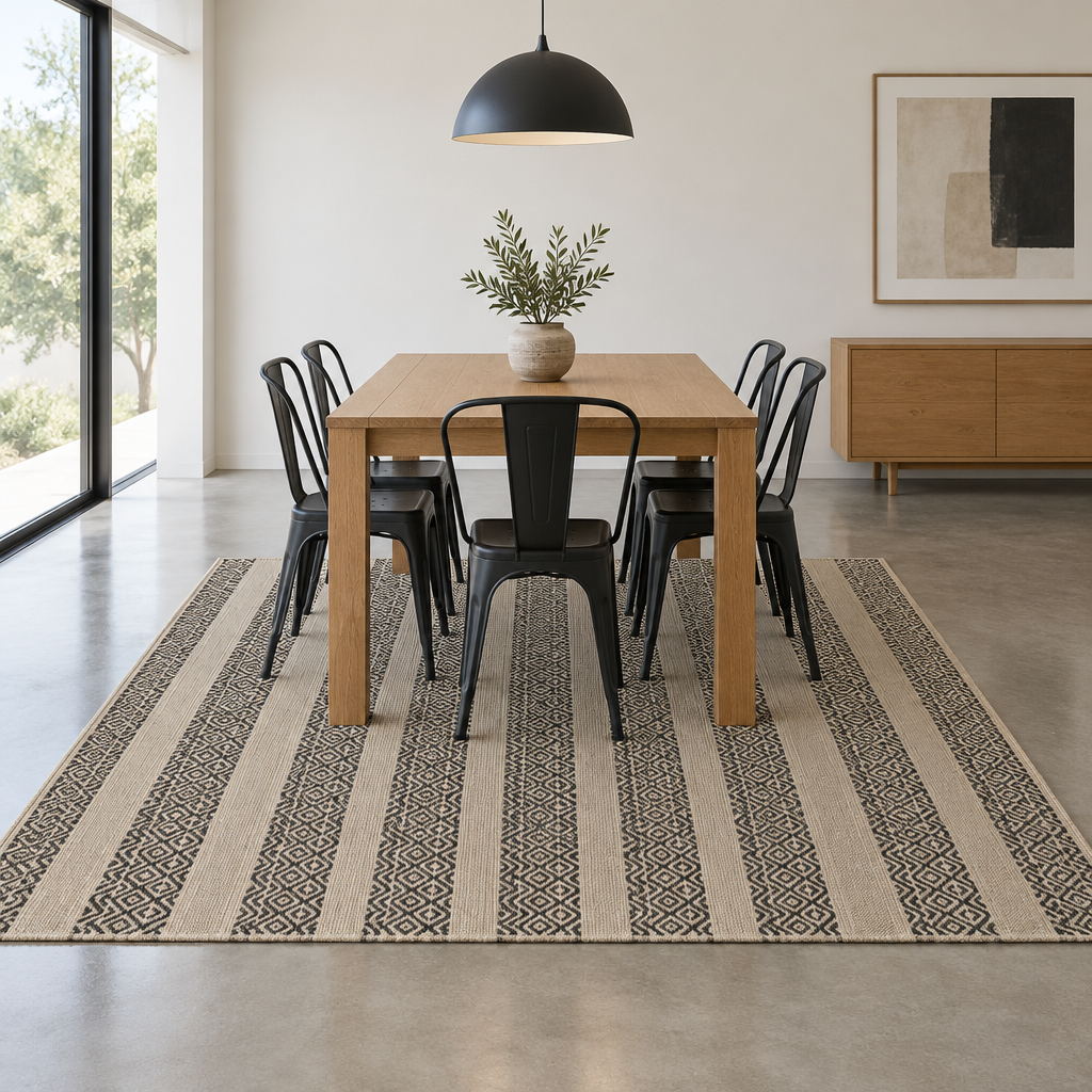 Alfombra Kilim de Algodón Borde Acabado IC15034 Azul