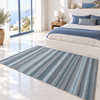 Alfombra Kilim de Algodón Con Base Antideslizante IC13801 Azul