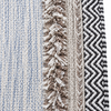 Alfombra kilim de algodón con textura de pelo largo IC17710 Grises/Plateado