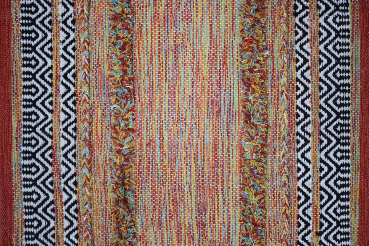 Alfombra kilim shaggy IC17711 naranja