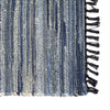 Alfombra denim de algodón IC9418 azul tejida a mano