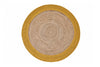 Braided Jute Round Rug with Border IC17998 Natural