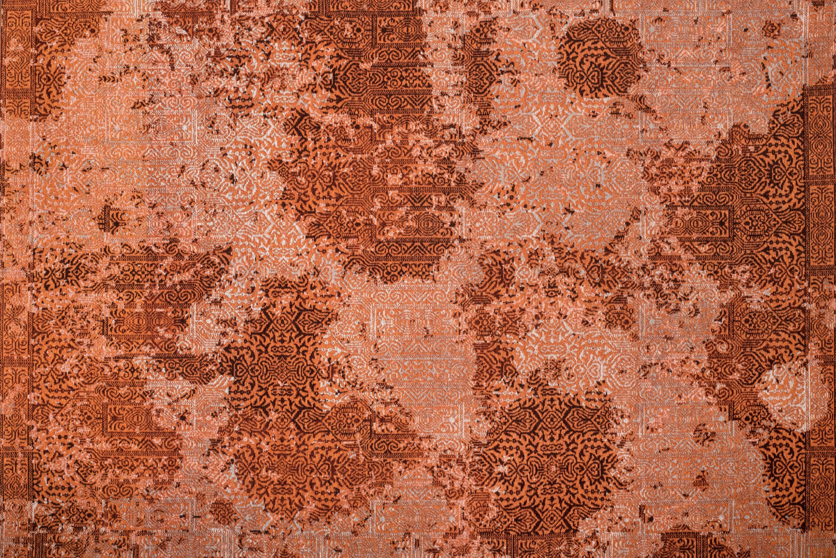Alfombra jacquard RAC52E roja tejida a mano, vista 2