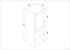 Almacenamiento auxiliar para baño - dimensiones del producto