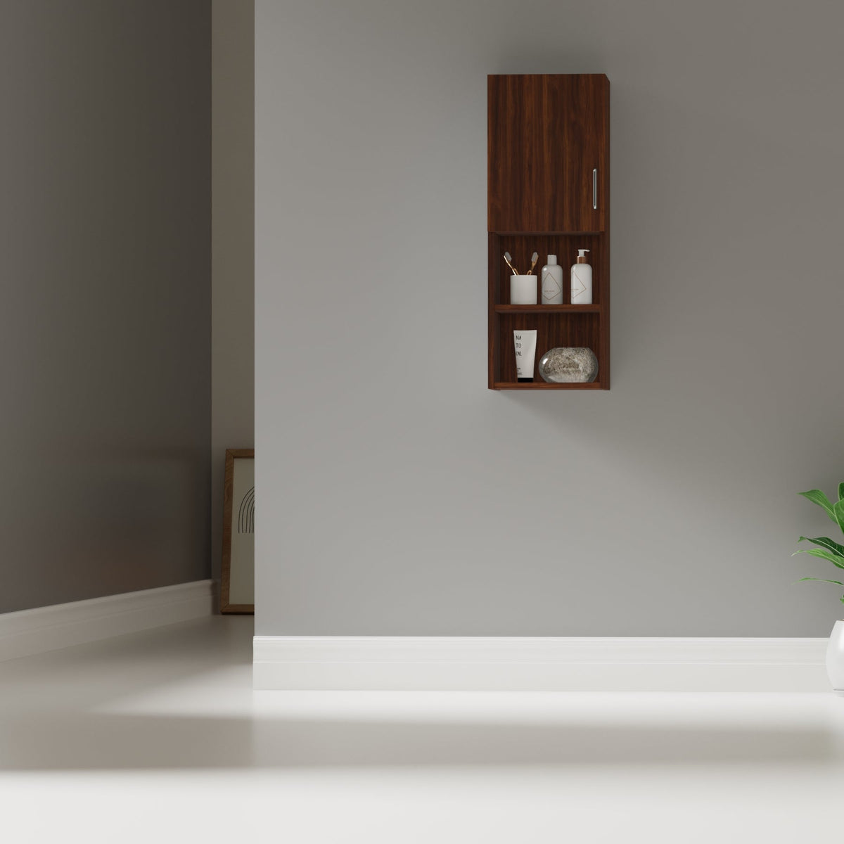 Almacenamiento auxiliar para baño MYSRTA0116010 Marrón Medio - vista frontal en ambiente