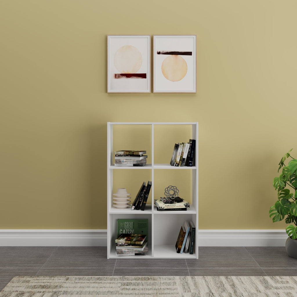 Cubo de almacenamiento de 6 compartimientos MYSRTA0722091 Blanco Solar - vista frontal en ambiente