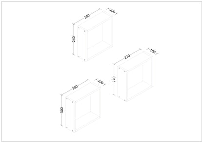 Estantería decorativa de cubos MYSRTA0116010 Marrón Medio - vista 5