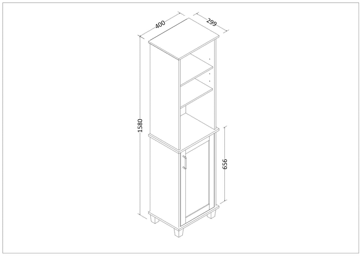 Gabinete multiusos para ropa de cama - dimensiones del producto