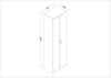 Gabinete de doble puerta - dimensiones del producto