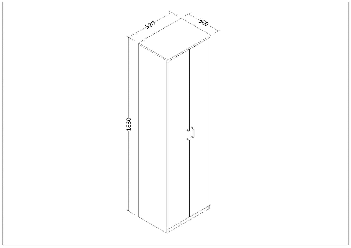 Gabinete de doble puerta - dimensiones del producto