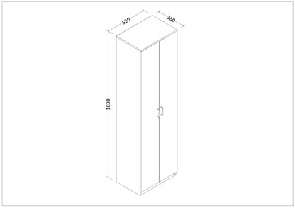 Gabinete de doble puerta - dimensiones del producto