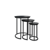 Mesa de Centro Anidable Juego de 3 MYSRTA1440478 Mármol Barmer Oscuro