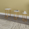 Mesa de Centro Anidable Juego de 3 MYSRTA1440475 Blanco Ibiza