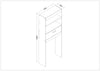 Organizador de baño para sobre el inodoro - dimensiones del producto