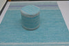 Puf kilim IC14488 azul tejido a mano