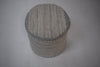 Puf kilim IC14540 gris y plateado tejido a mano