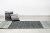 Puf Kilim de Algodón IC14491 Grises/Plateado