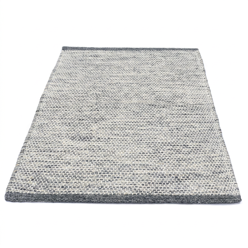 Alfombra IC15658 Grises/Plateado, vista completa de estudio sobre fondo blanco