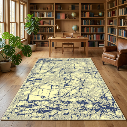 Visualización con IA de alfombra SAS13 en un estudio, vista amplia