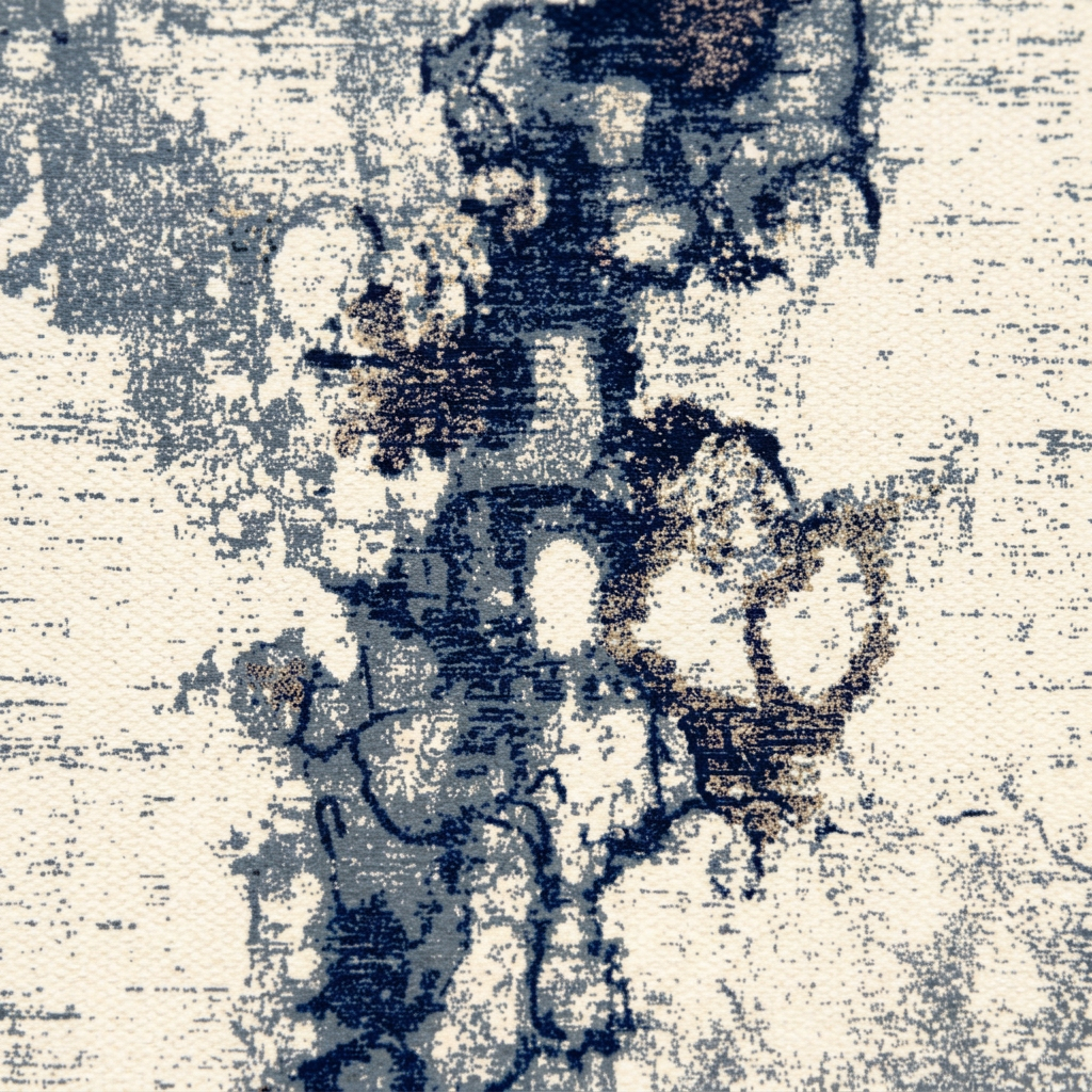 Visualización con IA del detalle del diseño de la alfombra SAS01B